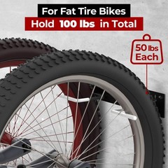 Fat Tire Bike Rack Wall Mount Garage Storage,Fat