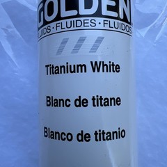 Fluid Acrylics by GOLDEN, Titanium White, 4 fl. oz. Bottle, Professional Acry…