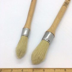 Mop Style Paint Wax And Watercolor Brush Natural Bristles 2Pc Set Size 21 & 25