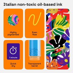 Oil Based Paint Marker Set 12PCS Medium Tip Waterproof Multi Surface Pens New US