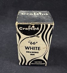 Vintage Craftint “66” White Drawing Ink w/ Original Box – Made in USA