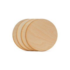 Unfinished Wood Circles, 5 x 1/8 inch Discs with Rustic Dark Edge | Woodpeckers
