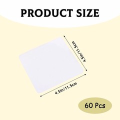 60 PCS Artist Square Blank Paper 4.5×4.5 Inch Drawing Sheets Heavyweight