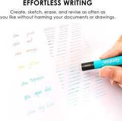 Grabie Erasable Gel Pens, 9 Colors 1 Count (Pack of 1), 9 Pens