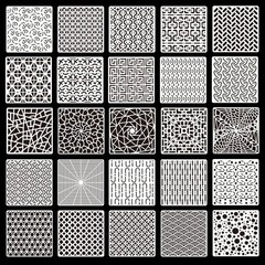 25Pcs Mixed Geometric Stencils Hollow Painting Stencils Plastic Drawing Templ…