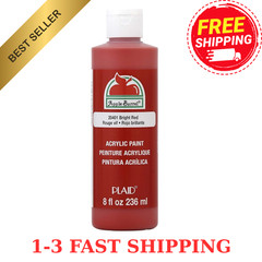 Apple Barrel Acrylic Paint in Assorted Colors (8 Ounce), J20401 Bright Red