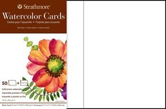 Strathmore Watercolor Cards 5×6.875 Pack of 50 with Matching Envelopes