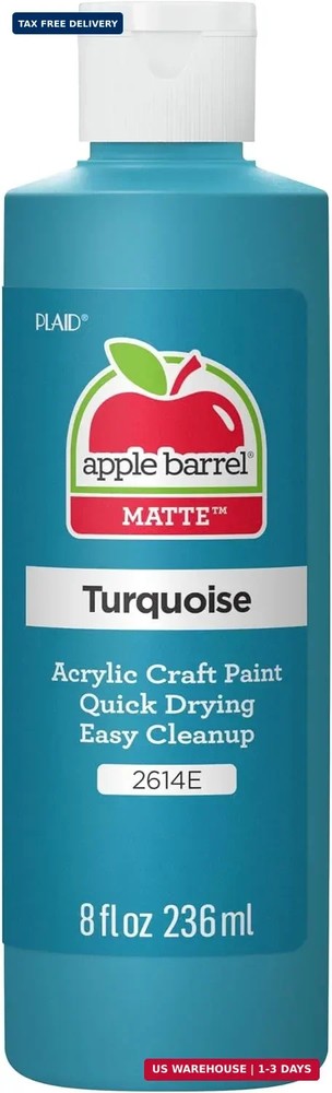 Apple Barrel Acrylic Paint in Assorted Colors (8 oz), K2614 Turquoise- Pack of 1