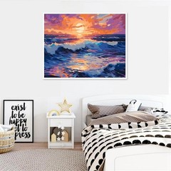 Clendo Beach Paint by Numbers Kit for Adults Beginner, Frameless, MT21231-US