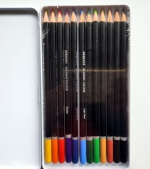 Derwent Academy Color Pencils Color Pencil Tin of 12 Assorted Colors England