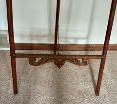 Antique Victorian Stick & Ball Bent Wood Oak EASEL Art Display Painting Stand
