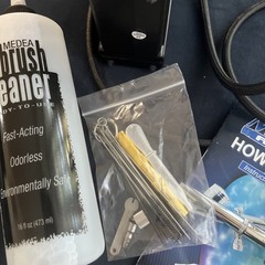 Master Gravity Airbrush Set & 16B Air Compressor Kit Dual-Action Hobby Cake Art