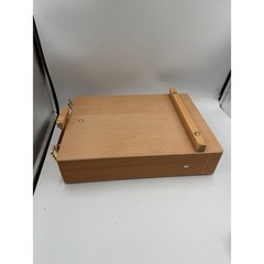 Wooden Tabletop Easel Art Supply Storage Box Portable Beechwood Pochade Case