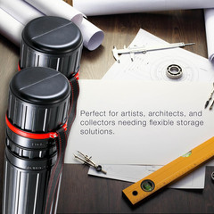 Black Telescoping Drafting Tube (Pack of 2) – 4″ Outside/3-3/4″ inside Diameter,