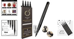 Versatile Black Paint Marker Set – 4 Fine Tip Acrylic Pens for All Surfaces