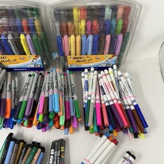 300+ Marker Pen Lot Sharpie Posca Crayola Bic Faber-Castell Tested Mixed