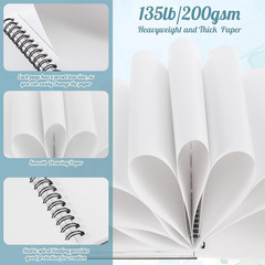 3 Pack Marker Paper Pad, 5.5×8.5In Double Sided Bleedproof Sketch Pad, 135Lb/…