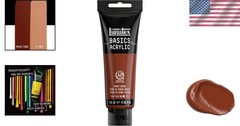 BASICS Satin Finish Acrylic Paint, 4oz Burnt Sienna – Fade Resistant & Versatile