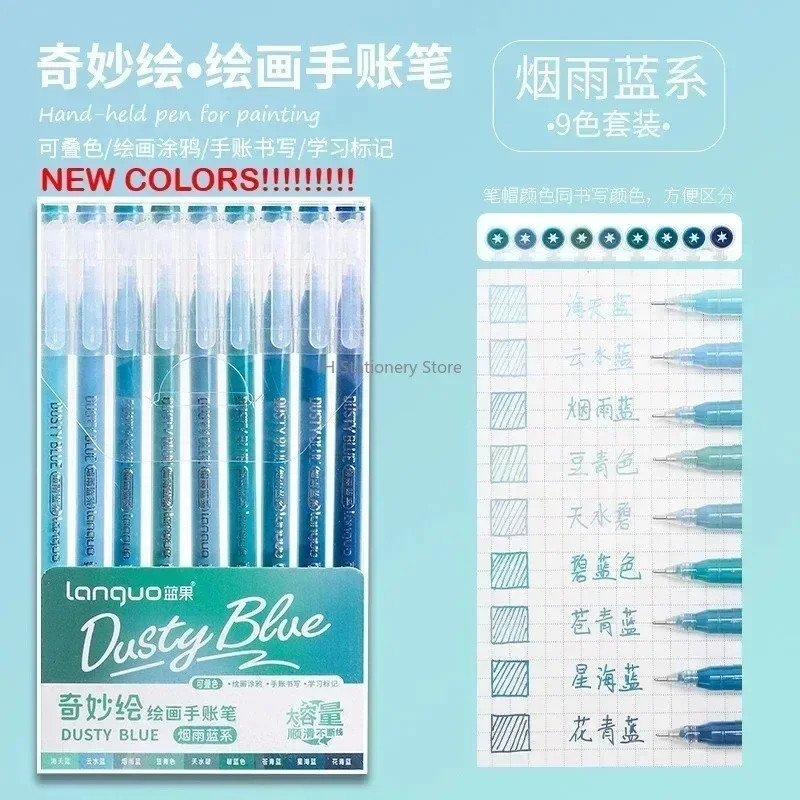 LANGUO 90/6 Colors Large Capacity Press Acrylic Gel Pen 1.0Mm Writing Pen Painti