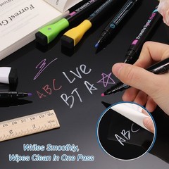 Magnetic Liquid Chalk Markers, 8Pcs Whiteboard Markers with Dry Eraser, Red