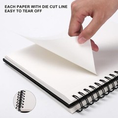 8.5X11Inches Hardbound Sketch Book, Spiral Bound Sketch Pad, 80-Sheets