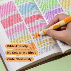 12-Pack Bible Highlighters No Bleed -Vibrant Pastel Colors Aesthetic Twist-Up