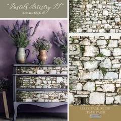 Pastels Artistry II | Décor Decoupage Tissue | Redesign with Prima | White Brick