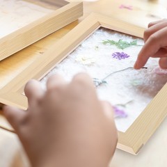 2 Pcs Paper Making Screen Wooden Paper Making Mould 7.9×7.9 Inch for DIY Craft