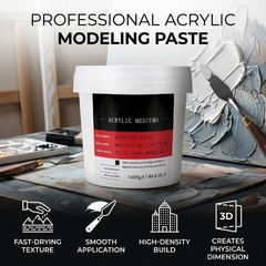 1400g Acrylic Modeling Paste Fast Drying For Texture Art Premium