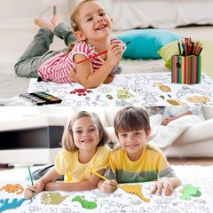 10 Pieces Children Drawing Roll, 12×39 inches Coloring Paper Multicolor
