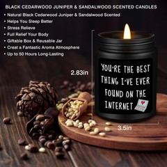 Homsolver Valentines Unique Day Gifts for Medium, Black Cedarwood Juniper