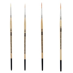 AS-6 Student Golden Synthetics Long Liners Brush Set 4 pcs