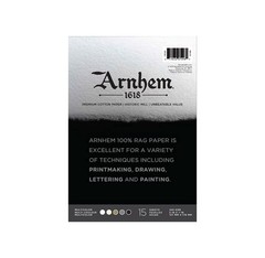 Arnhem 1618 Printmaking Paper Pad 5×7 Inches Assorted Colors 15 Sheets