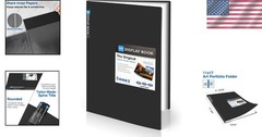 Art Portfolio Folder 11×17 Large Display Book 30 Pockets Black Inner Sheets