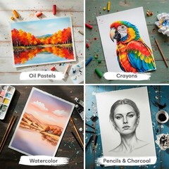 64 Sheets Watercolor Paper Pad 5″x7″ Water Color Paper 140lb/300gsm 100% Art