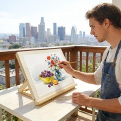 Tabletop Art Easel for Painting Foldable Wood Adjustable Desktop Painting Easel