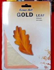 2x Golden leaf sheet 25 pieces craft restoration 14 x 14cm FREE AND FAST POST