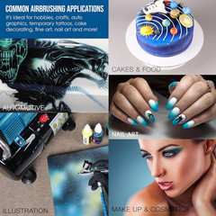 Cool Runner II Dual Fan Airbrush and Compressor Kit with Gravity Air Brush with