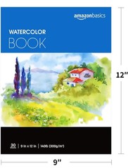 Amazon Basics Watercolor Pad for Beginners, Artists, Adults and Students
