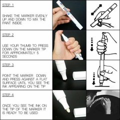 Waterproof Permanent Paint Marker Pen Car Tyre Tire Tread Rubber, pen Toyo -6PCS