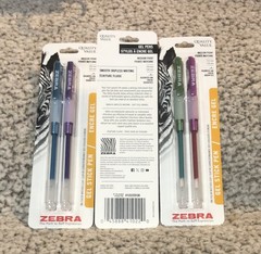 Zebra Gel Ink Stick Pens – 0.7mm – 6 Assorted Colors (3 packs of 2 pens)