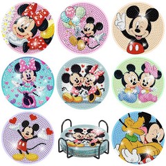 LWZAYS Diamond Painting Coasters Kits, 8 Pack 3.8 x x 0.1 inches, BDWY485