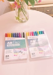 Tombow Abt Pro Alcohol-based Art Craft Basic Palette Markers with 2 of 10 Colors