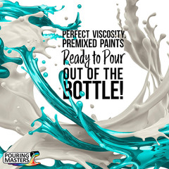 Pouring Masters 36-Color Metallic Ready to Pour Acrylic Pouring Paint Set with S