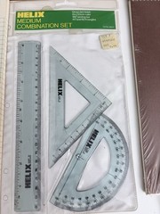 Vintage off Art Supply Lot Strathmore Drawing Pad Helix Set Calculator Markers