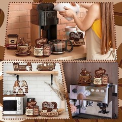 9 Pcs Brown Diamond Art Tabletop Decorations DIY Craft Kit Set