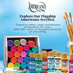 Versatile Americana Acrylics Paint, 18 Rich Colors, Perfect for All Surfaces