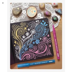 16 Vibrant Glitter Markers for Adults – Non-Toxic Acrylic Paint Pens