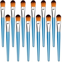 12 PCS 1 Inch Large Mop Brushes Oval Blending Acrylic Paint Brush Set