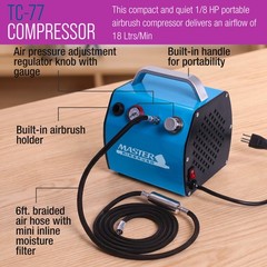 Pro CAKE DECORATING SYSTEM 3 Airbrush Kit 12 Color Food Coloring Set Compressor